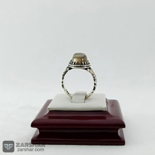 عکس انگشتر باباقوری نقره 925 با رکاب ماشینی