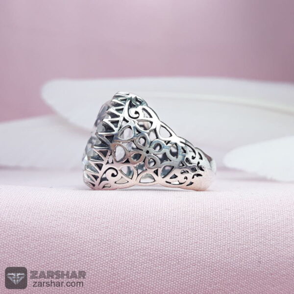 عکس انگشتر در نجف نگین الماس تراش