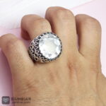 عکس انگشتر در نجف نگین الماس تراش