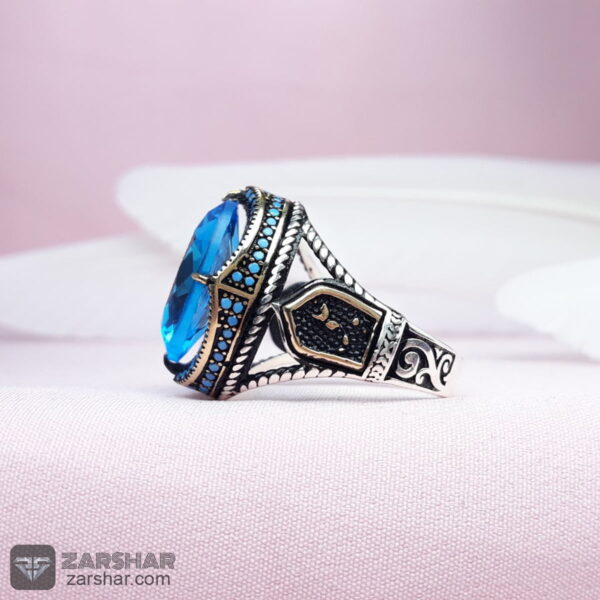 انگشتر طرح توپاز خطی عکس انگشتر طرح توپاز خطی