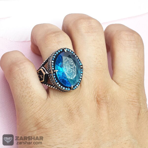 انگشتر طرح توپاز خطی عکس انگشتر طرح توپاز خطی