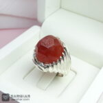 عکس انگشتر عقیق یمنی سرخ خوش رنگ