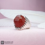 عکس انگشتر عقیق یمنی سرخ خوش رنگ