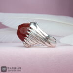 عکس انگشتر عقیق یمنی سرخ خوش رنگ