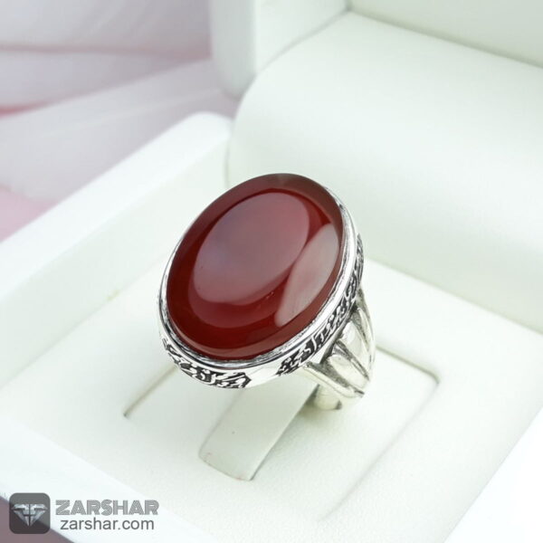 انگشتر عقیق یمنی سرخ درجه یک عکس انگشتر عقیق یمنی سرخ درجه یک