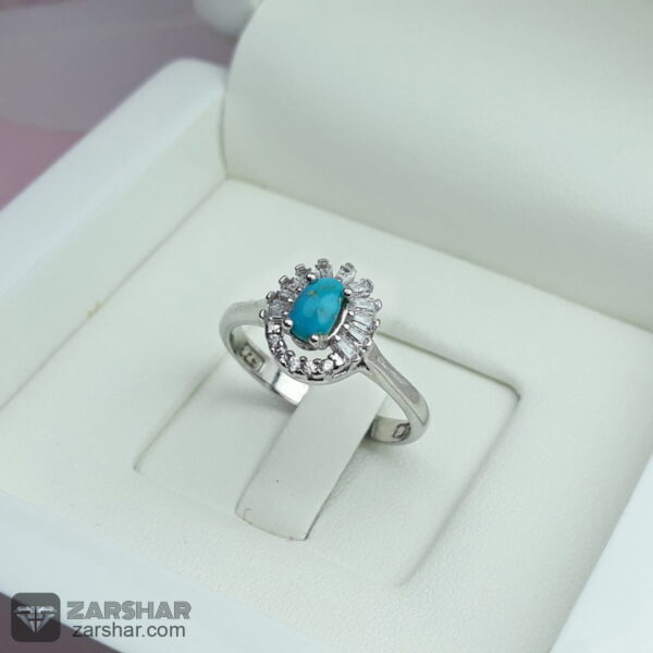 انگشتر فیروزه نیشابوری با رکاب ماشینی 3 گرم عکس انگشتر فیروزه نیشابوری با رکاب ماشینی 3 گرم