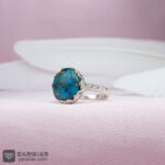 عکس انگشتر فیروزه نیشابوری زنانه با رکاب ماشینی