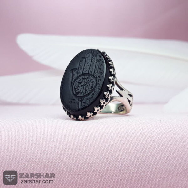 عکس عقیق مشکی خطی - کف العباس