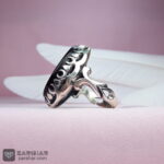 عکس انگشتر عقیق کبدی خراسانی خطی