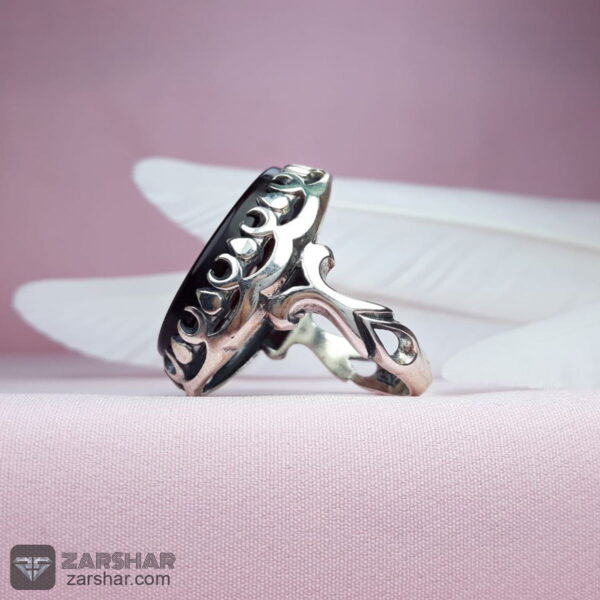 عکس انگشتر عقیق کبدی خراسانی خطی