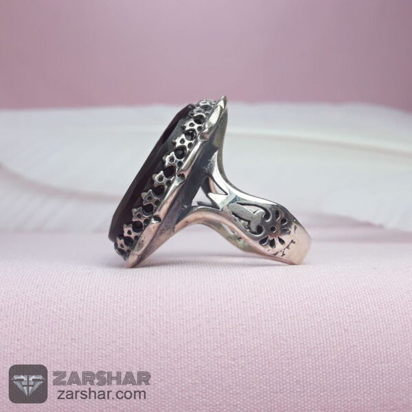 عکس انگشتر عقیق کبدی خراسانی خطی یا زهرای مظلومه