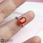 عکس انگشتر عقیق یمنی سرخ زنانه