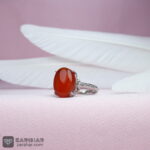 عکس انگشتر عقیق یمنی سرخ زنانه
