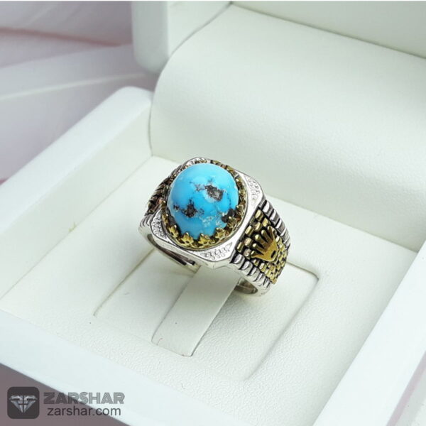 انگشتر فیروزه نیشابوری 12.2 گرم عکس انگشتر فیروزه نیشابوری 12.2 گرم