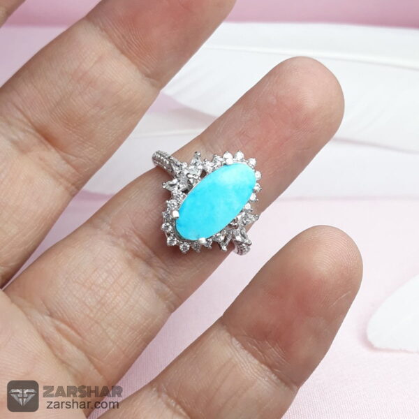 عکس انگشتر فیروزه نیشابوری زنانه 4.3 گرم