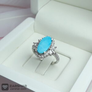 عکس انگشتر فیروزه نیشابوری زنانه 4.3 گرم