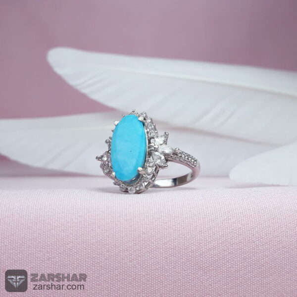 عکس انگشتر فیروزه نیشابوری زنانه 4.3 گرم