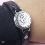 عکس دستبند نقره یا جواد الائمه ادرکنی همراه با حرز کبیر امام جواد