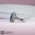 عکس انگشتر زنانه فیروزه نیشابوری با روکش آب رادیوم