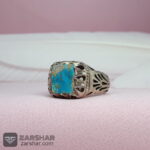 عکس انگشتر فیروزه نیشابوری چهارگوش