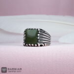 عکس انگشتر یشم یمنی چهارگوش 11.2 گرم