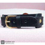 عکس دستبند چرمی عقیق قرمز خطی ابا الحسن علی ولی الله