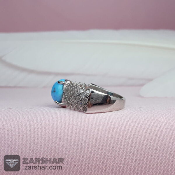 عکس انگشتر زنانه فیروزه نیشابوری خوشرنگ