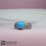 عکس انگشتر زنانه فیروزه نیشابوری خوشرنگ