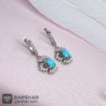 عکس نیم‌ ست زنانه فیروزه نیشابوری با نقره ۹۲۵ و روکش اب رادیوم