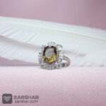 عکس انگشتر الکساندریت زنانه با روکش اب رادیوم