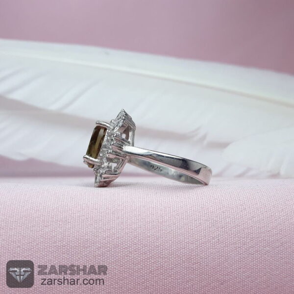 عکس انگشتر الکساندریت زنانه با روکش اب رادیوم