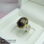 عکس انگشتر حدید حکاکی یا فاطمه تاج برنجی