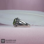 عکس انگشتر زبرجد مردانه چنگ دار