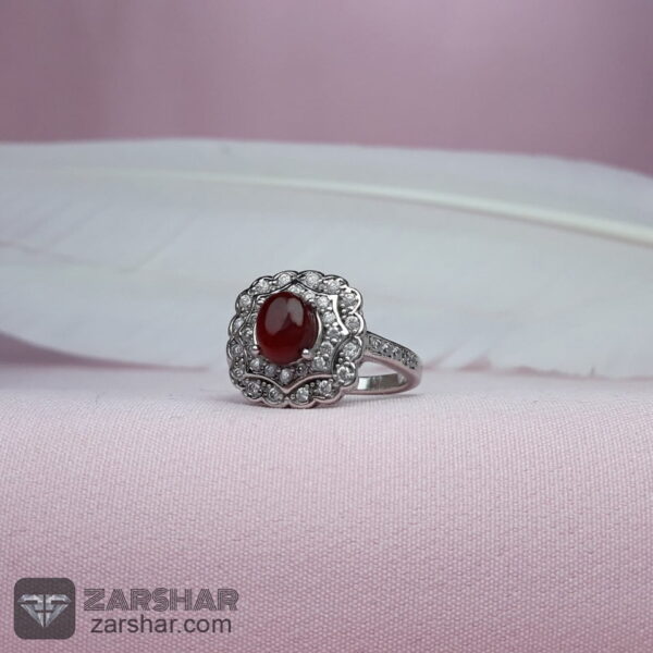 عکس انگشتر زنانه عقیق یمنی سرخ