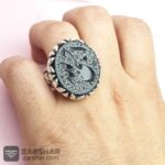 عکس انگشتر عقیق مشکی حکاکی حسبی الله