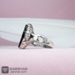 عکس انگشتر عقیق مشکی یا زینب