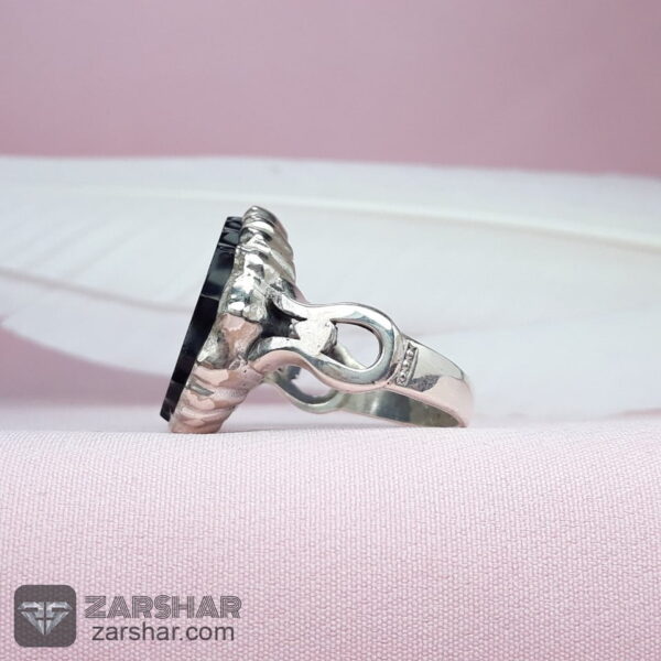 عکس انگشتر عقیق مشکی یا زینب