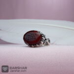 عکس انگشتر عقیق کبدی خراسانی خطی یا حسین شهید