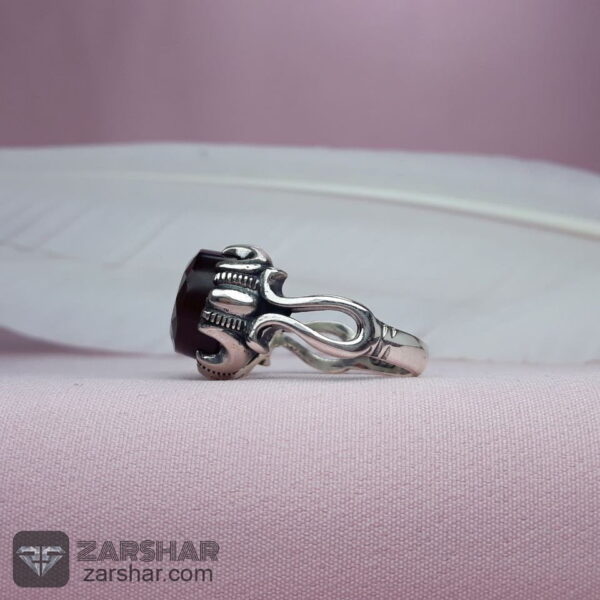 عکس انگشتر عقیق کبدی خراسانی خطی یا حسین شهید