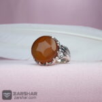 عکس انگشتر عقیق یمنی پرتقالی