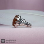 عکس انگشتر عقیق یمنی پرتقالی