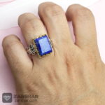 عکس انگشتر چهارگوش لاجورد افغان