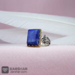 عکس انگشتر چهارگوش لاجورد افغان