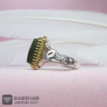 عکس انگشتر چهارگوش یشم یمنی طرح رهبری