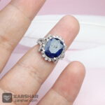 عکس انگشتر یاقوت کبود زنانه