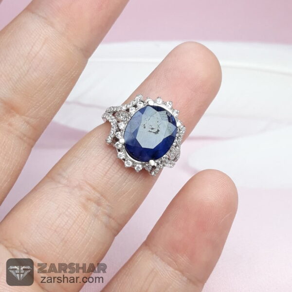 عکس انگشتر یاقوت کبود زنانه