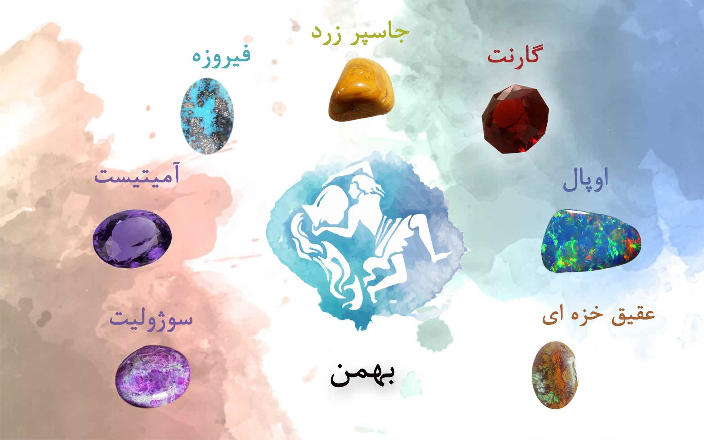 عکس سنگ ماه تولد بهمن: بررسی تخصصی خواص قدرتمند سنگ ماه بهمن