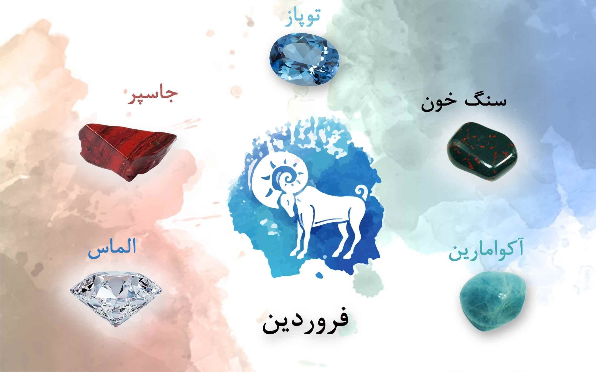 عکس سنگ ماه تولد فروردین چیست؟ خواص سنگ ماه فروردین