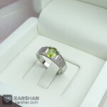 عکس انگشتر زبرجد اصل زنانه با روکش اب رادیوم