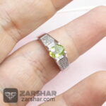 عکس انگشتر زبرجد اصل زنانه با روکش اب رادیوم